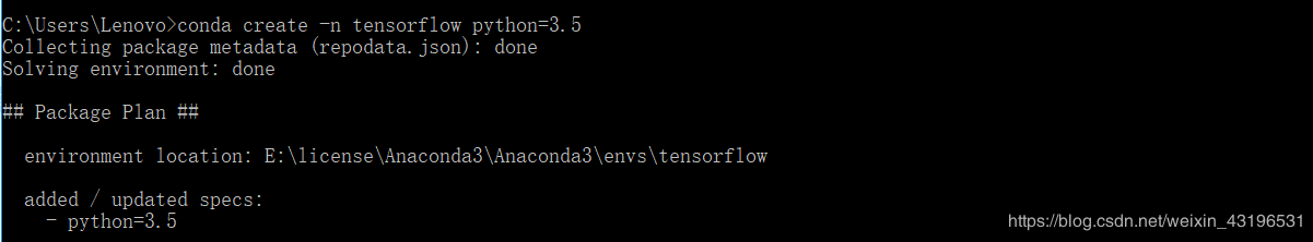 win10 + anaconda3 + python3.6 安装tensorflow + keras的步骤详解