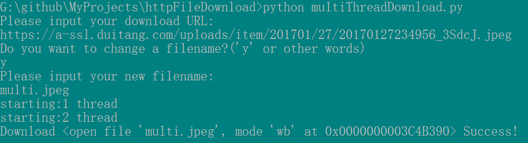 Python实现多线程HTTP下载器示例
