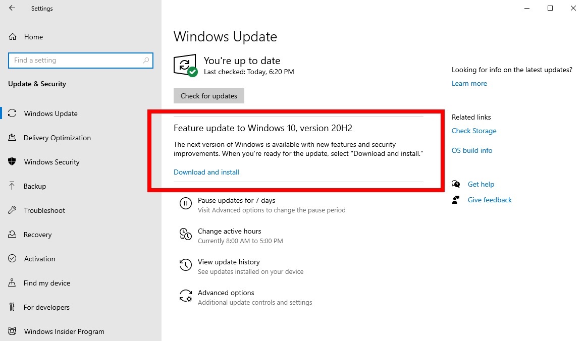 微软 Windows 10 2020 年 10 月更新已进入发布预览频道