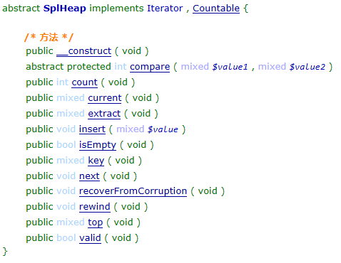 PHP SPL标准库之数据结构堆(SplHeap)简单使用实例