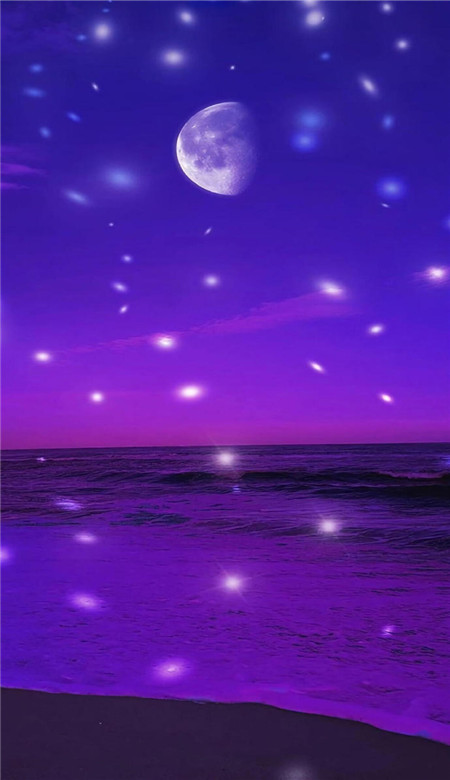 唯美紫色的意境手机壁纸图片 你这么好看请你吃咖喱鱼蛋