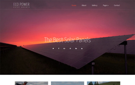 太阳能电池板企业HTML网站源码