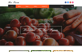 HTML有机蔬菜农场网站源码