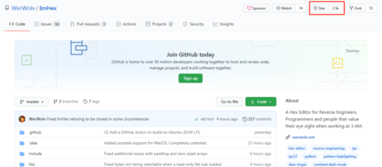 狂揽2500星，开源十六进制编辑器登顶GitHub热榜