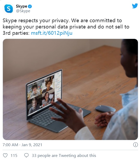 微软嘲讽 WhatsApp 隐私风波，推荐使用 Skype