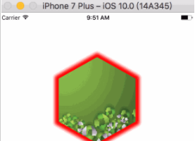 iOS实现图片六边形阴影效果
