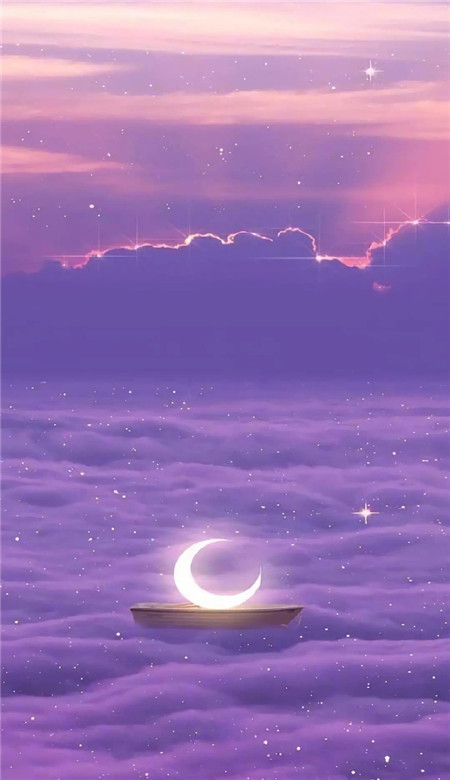 一组超级温柔又浪漫的紫色系壁纸 在日升月落里等待更好的一年