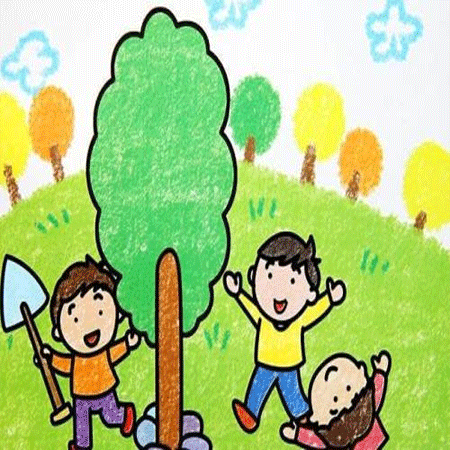 2021植树节画画简单又漂亮 312适合小学生植树节好看画画素材植树节