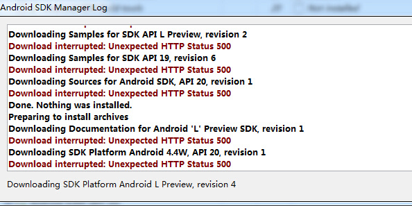 Android SDK三种更新失败及其解决方法