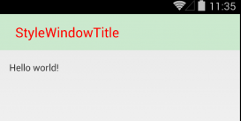 Android中自定义Window Title样式实例