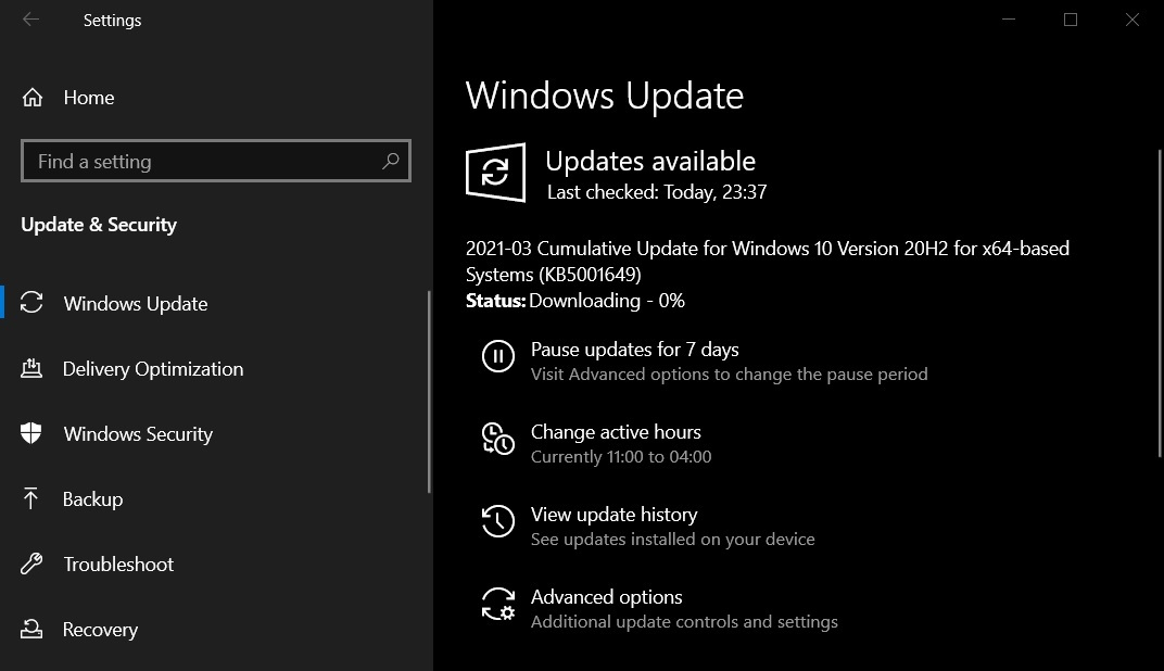 微软 Windows10 KB5001649 Bug 修复，用户现可正常安装