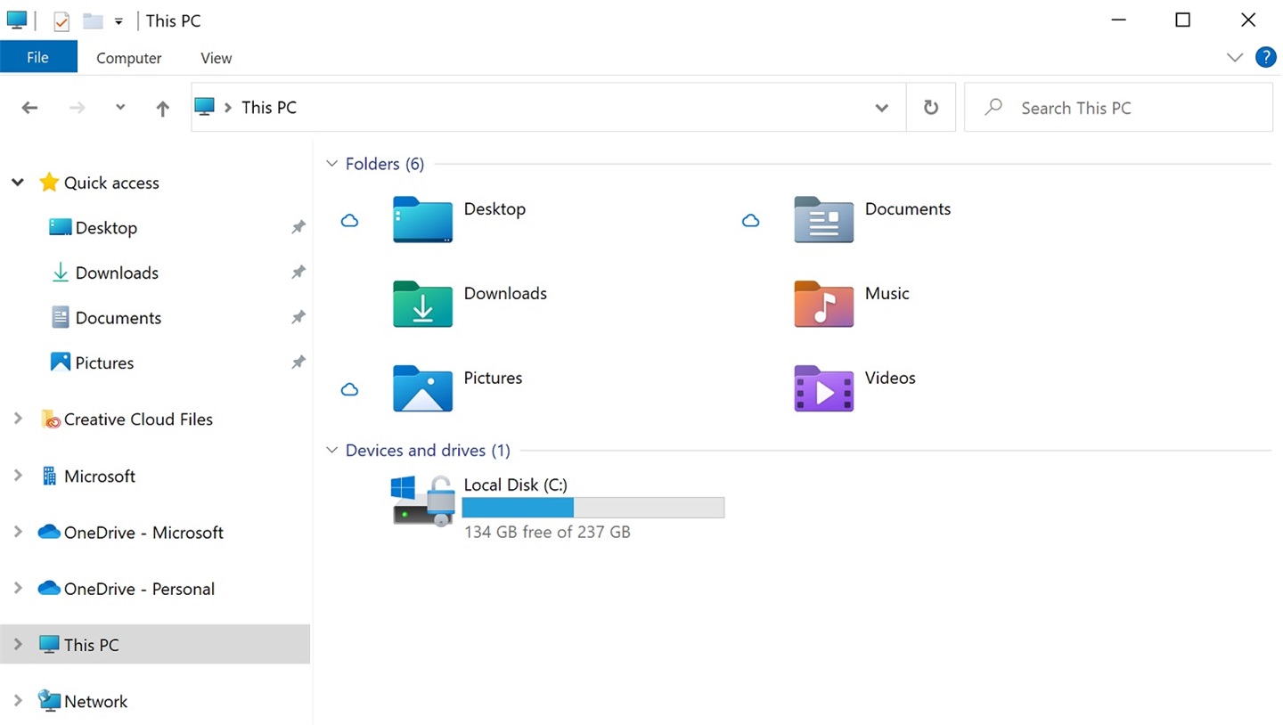 微软 Windows 10 新增一批“文件资源管理器”流畅设计图标