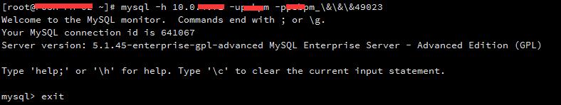 mysql密码中有特殊字符&在命令行下登录的操作