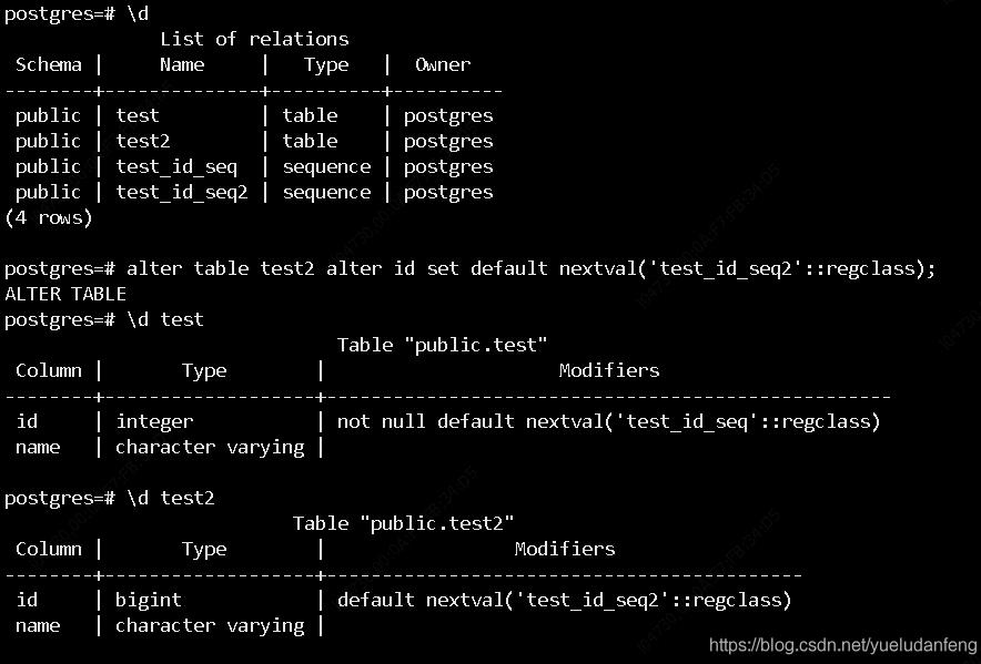 PostgreSQL 序列绑定字段与不绑定字段的区别说明