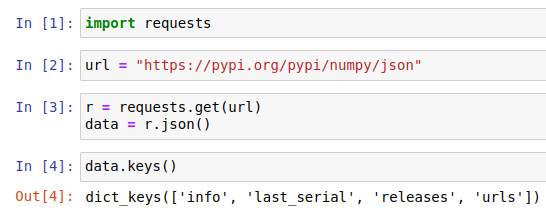使用 resuests 访问 Python 包索引（PyPI）的 JSON API