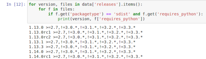 使用 resuests 访问 Python 包索引（PyPI）的 JSON API