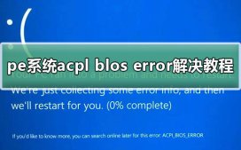 pe启动acpl blos error怎么解决?pe系统acpl blos error解决教程