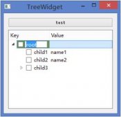 PyQt4 treewidget 选择改变颜色,并设置可编辑的方法