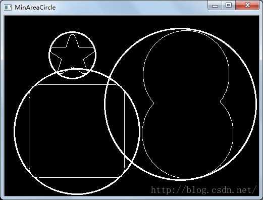 Opencv绘制最小外接矩形、最小外接圆