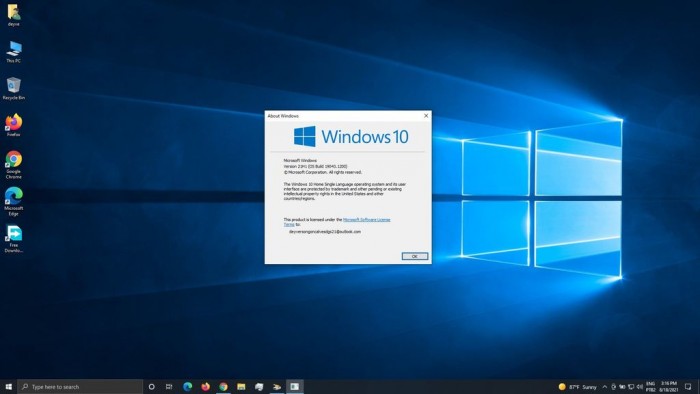 微软发布Windows 10 21H2/21H1新预览版Build 19044.1200