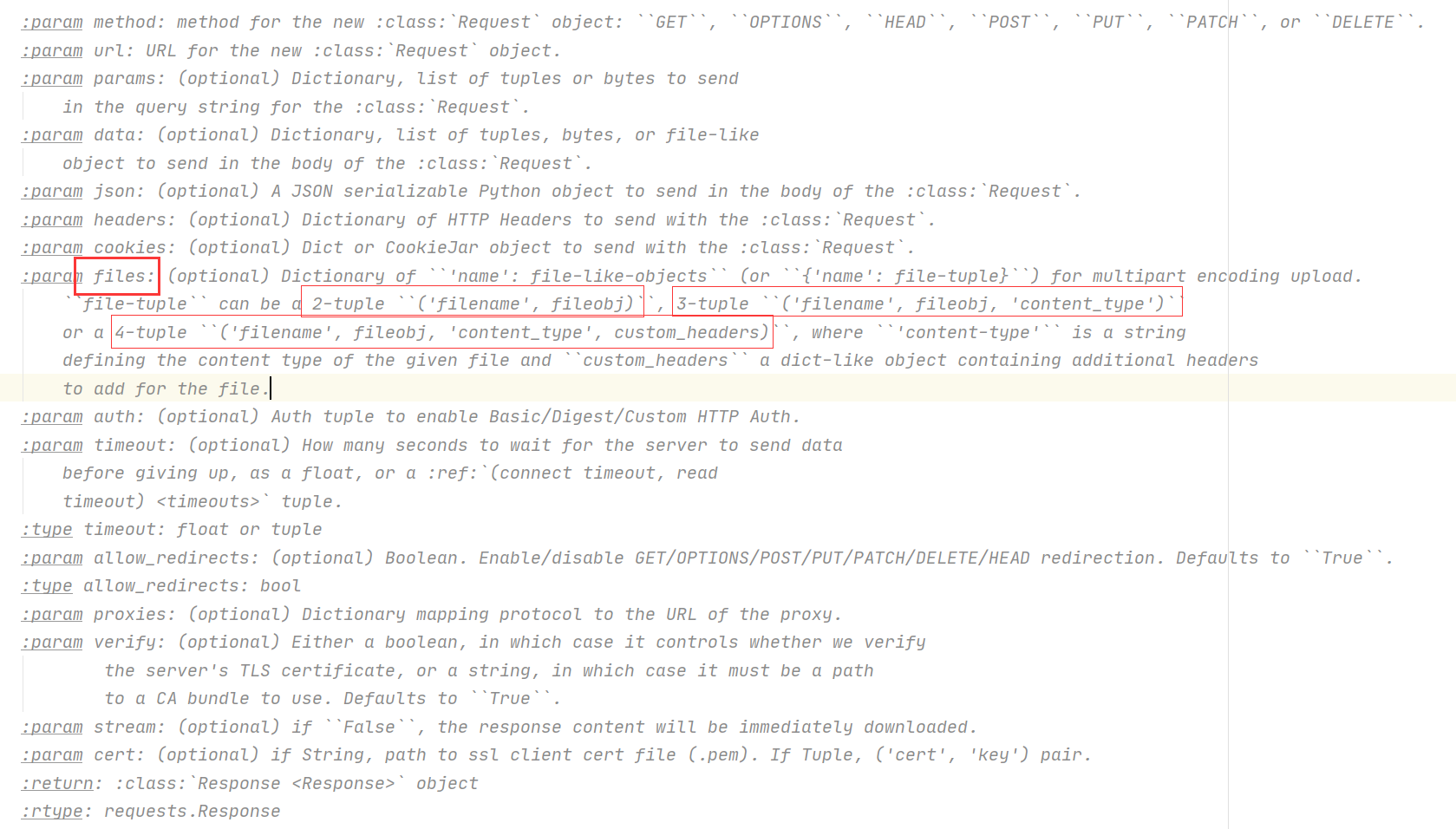 python实现文件+参数发送request的实例代码