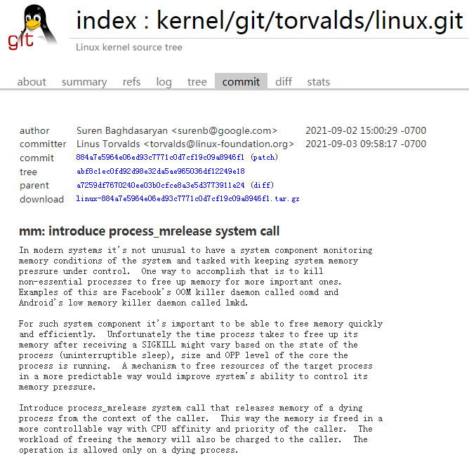 Linux 5.15改进系统内存调用 可更快释放垂死进程的资源