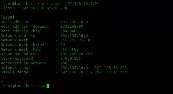 在Linux 中如何使用 Sipcalc 来计算 IP 子网