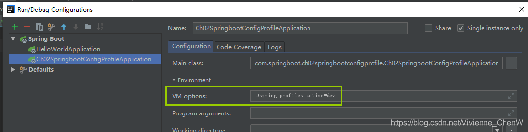 spring boot 使用profile来分区配置的操作