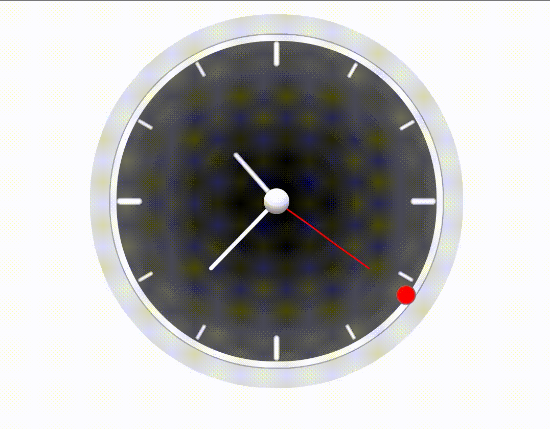 js实现手表表盘时钟与圆周运动