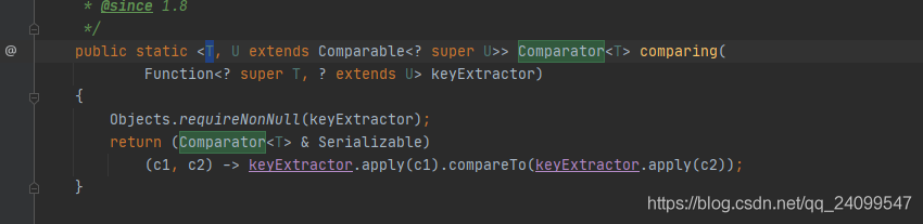 Java Comparator.comparing比较导致空指针异常的解决