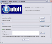 Aut2Exe编译au3脚本为可执行文件
