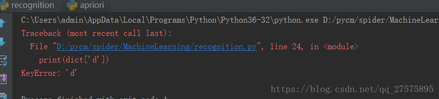 解决Python字典查找报Keyerror的问题