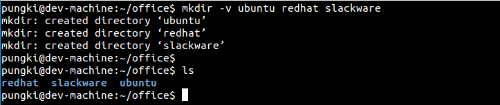 在Linux下用 mkdir 命令来创建目录和子目录的用法