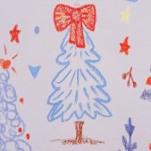 手绘的很好看又很有氛围感的圣诞树图片 圣诞树最顶上那颗一闪一闪的星星