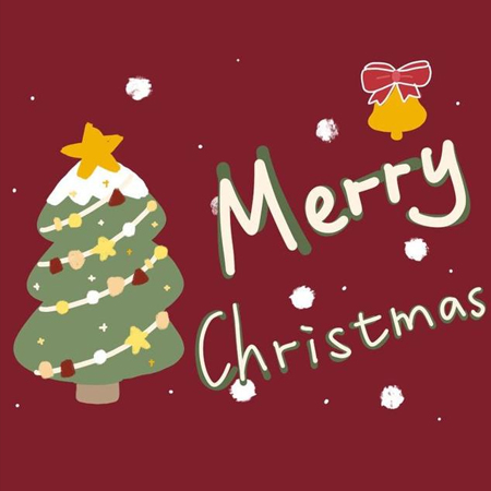 2021圣诞节快乐祝福英文图片 把铃铛挂在圣诞树上把你挂在我心上