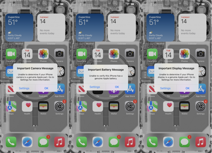 iOS 15.2已“修复”阻止第三方换屏的问题 但仍有警告弹窗与功能限制