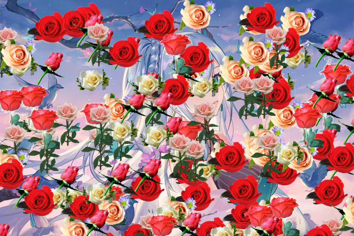 Python浪漫玫瑰盛开表白源代码