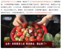 韩国消费者抱怨草莓撒金粉了 韩国草莓70元1斤