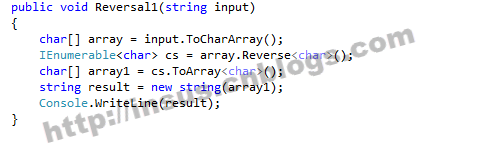 C#实现将一个字符串进行翻转显示的6种方法