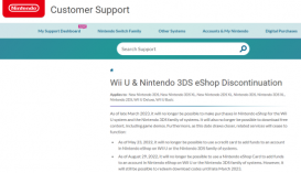 任天堂官宣：Wii U和3DS明年3月停止eShop游戏销售
