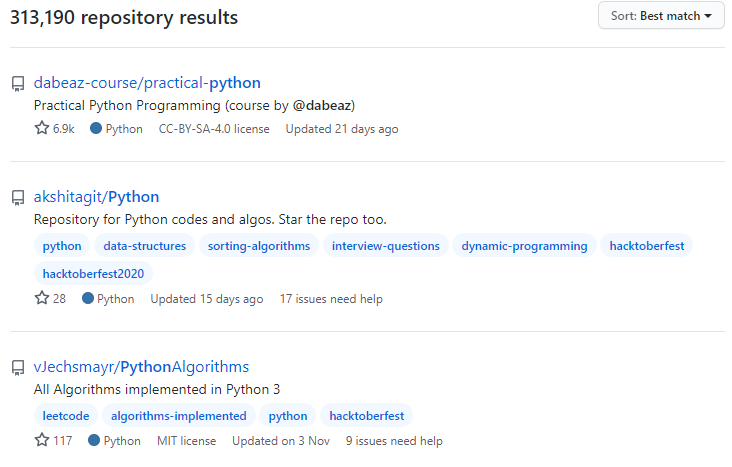 python高级搜索实现高效搜索GitHub资源
