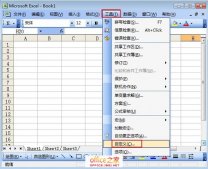 Excel2003中自定义菜单栏将常用的操作命令放进去