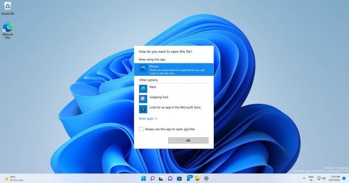 微软正在重新设计Windows 11的文档默认打开方式窗口