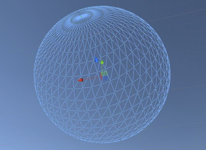 Unity3D网格功能生成球体网格模型