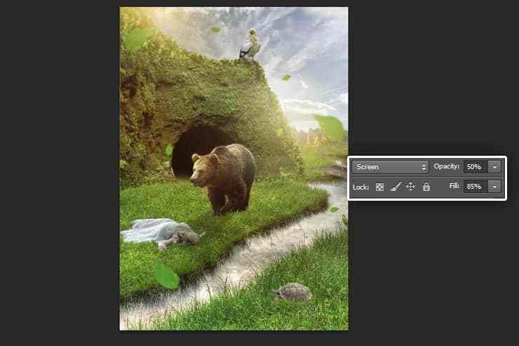 在 Photoshop 中创建饥饿的熊合成，VV云课堂教程