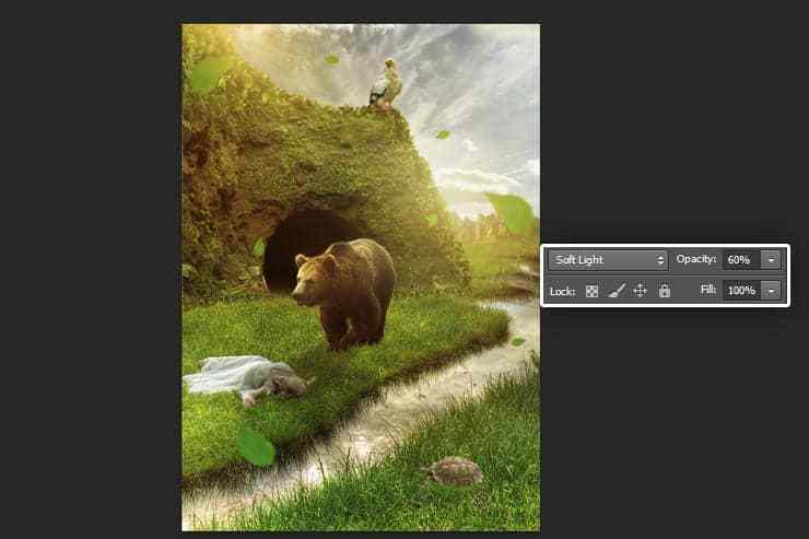 在 Photoshop 中创建饥饿的熊合成，VV云课堂教程