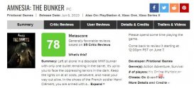 《失忆症：地堡》IGN评分8分