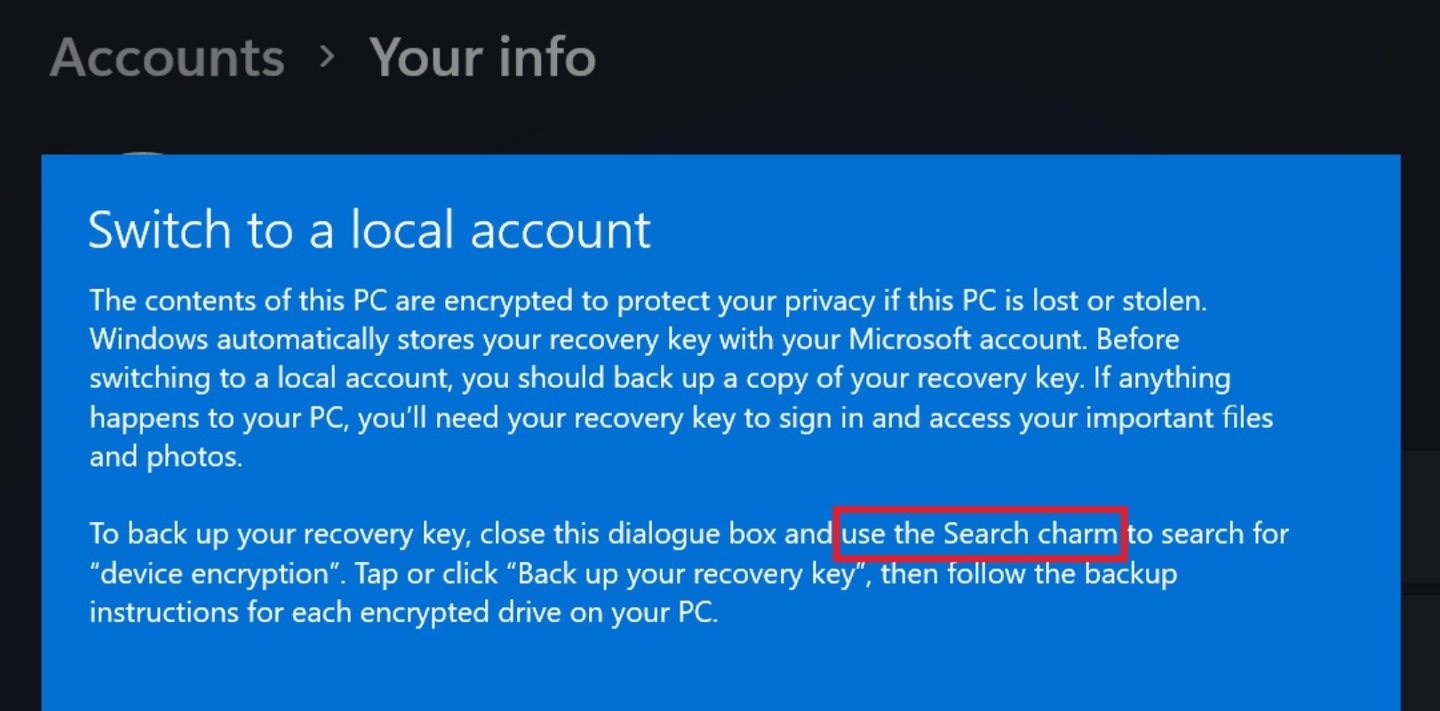 微软 Windows 11 存在不一致问题：设置应用仍使用 Win8 的“Search Charm”