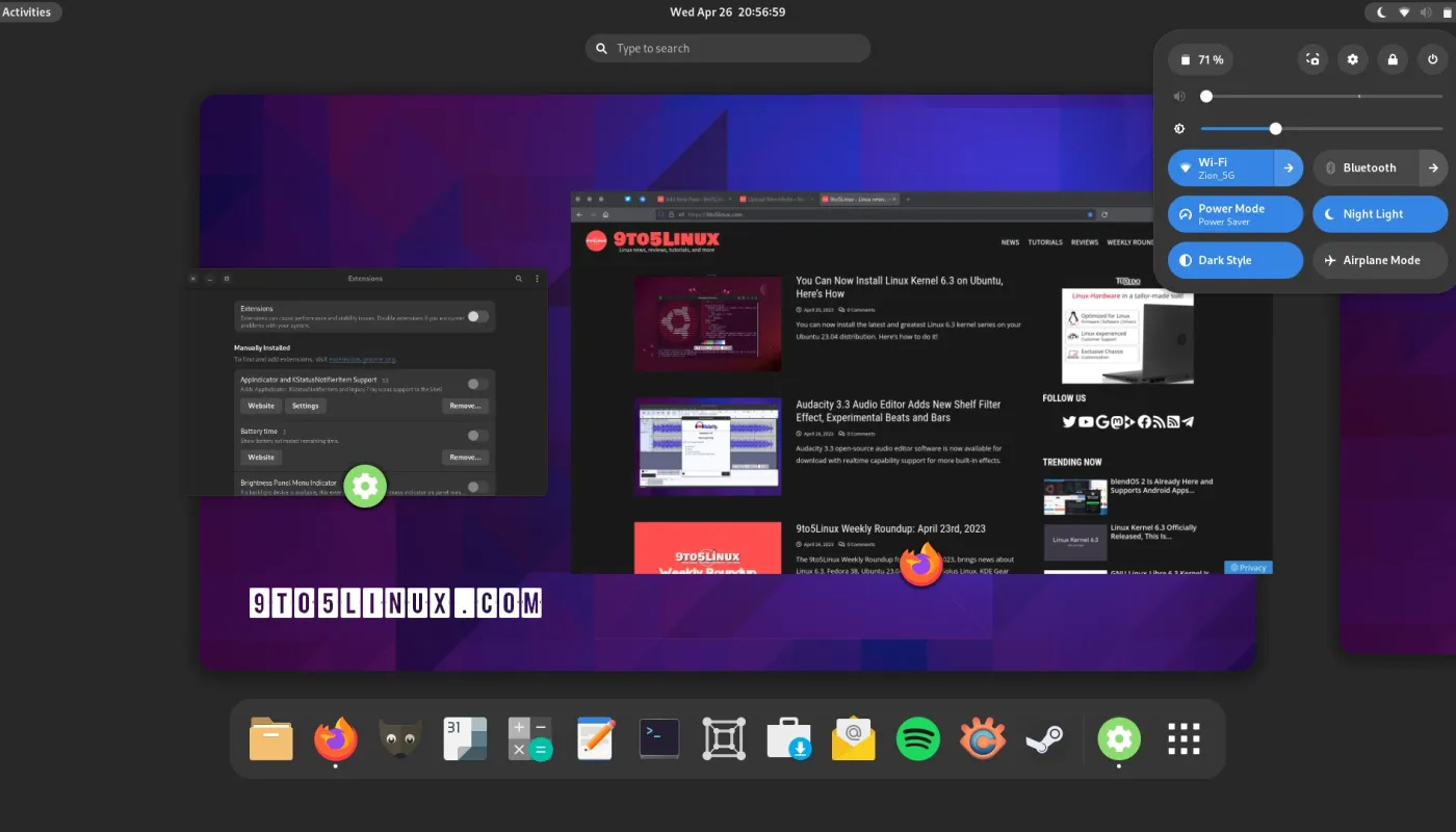 GNOME 44.1 桌面环境发布：改进截屏体验、快速设置等