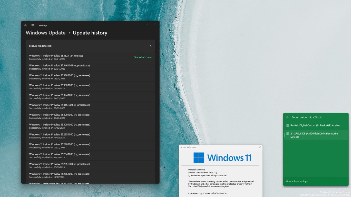 微软发布 Windows 11 Build 25352 预览版：迈入“锌”篇章、引入小部件筛选器